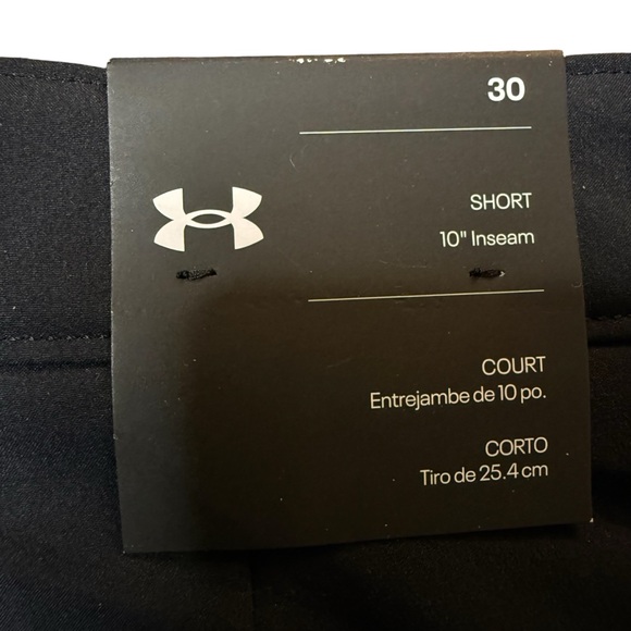 Under Armour Court Golf 10” black shirts men’s sz 30 nwt new - Picture 7 of 9